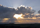 SUNSET SKIES AND SKOMER ISLAND FROM HILTON COURT
